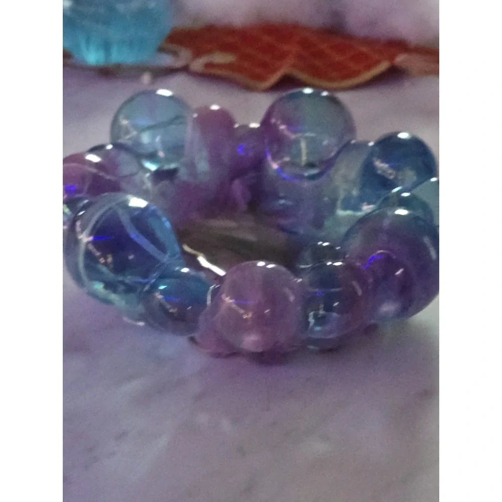 Handmade Resin‎ Light Up Bubble Bowl Trinket Jewelry Holder
